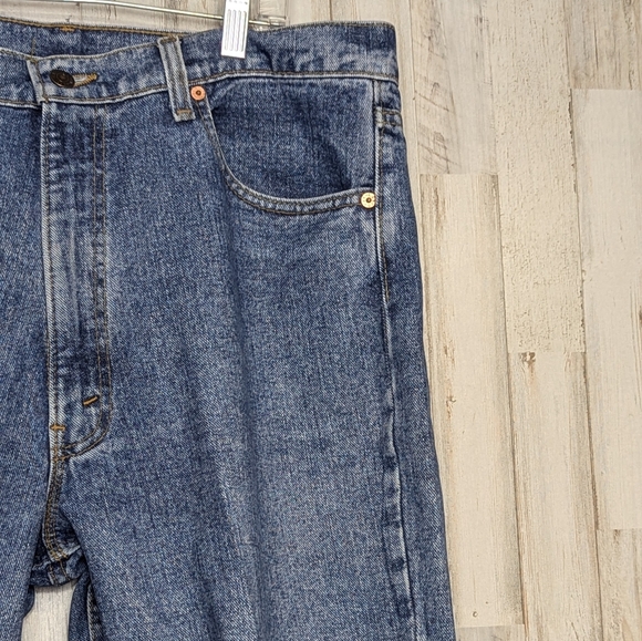 Vintage 90s Levi's 554 Straight Leg Jeans Men's 36 x 34 Made in USA Med Wash - Picture 5 of 11